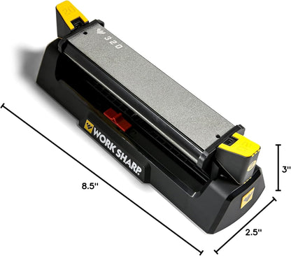 Benchstone Knife Sharpener, 3 sided for faster manual pocket or hunting knife sharpening
