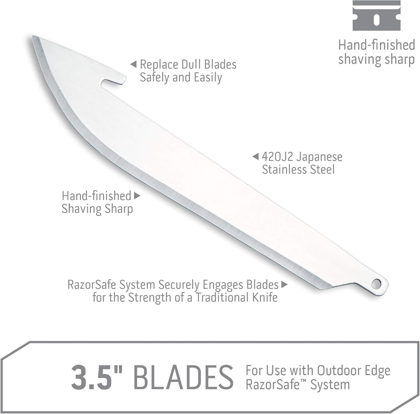 5.0" RazorSafe Replacement Boning & Fillet Blade Pack, 24-Pieces