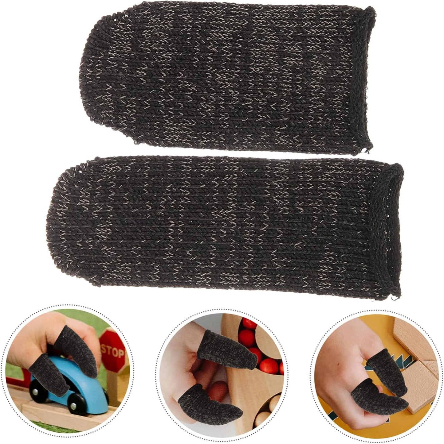 6Pcs Reusable Cut Resistant Finger Covers Protective Fingertip Sleeves for Kitchen Gardening and Crafting Durable Shield Against Cuts and Wounds
