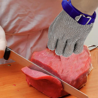 Metal Mesh Gloves - Stainless Steel Mesh Chain Cutting Gloves for Meat and Food Processing