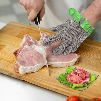 Metal Mesh Gloves - Stainless Steel Mesh Chain Cutting Gloves for Meat and Food Processing
