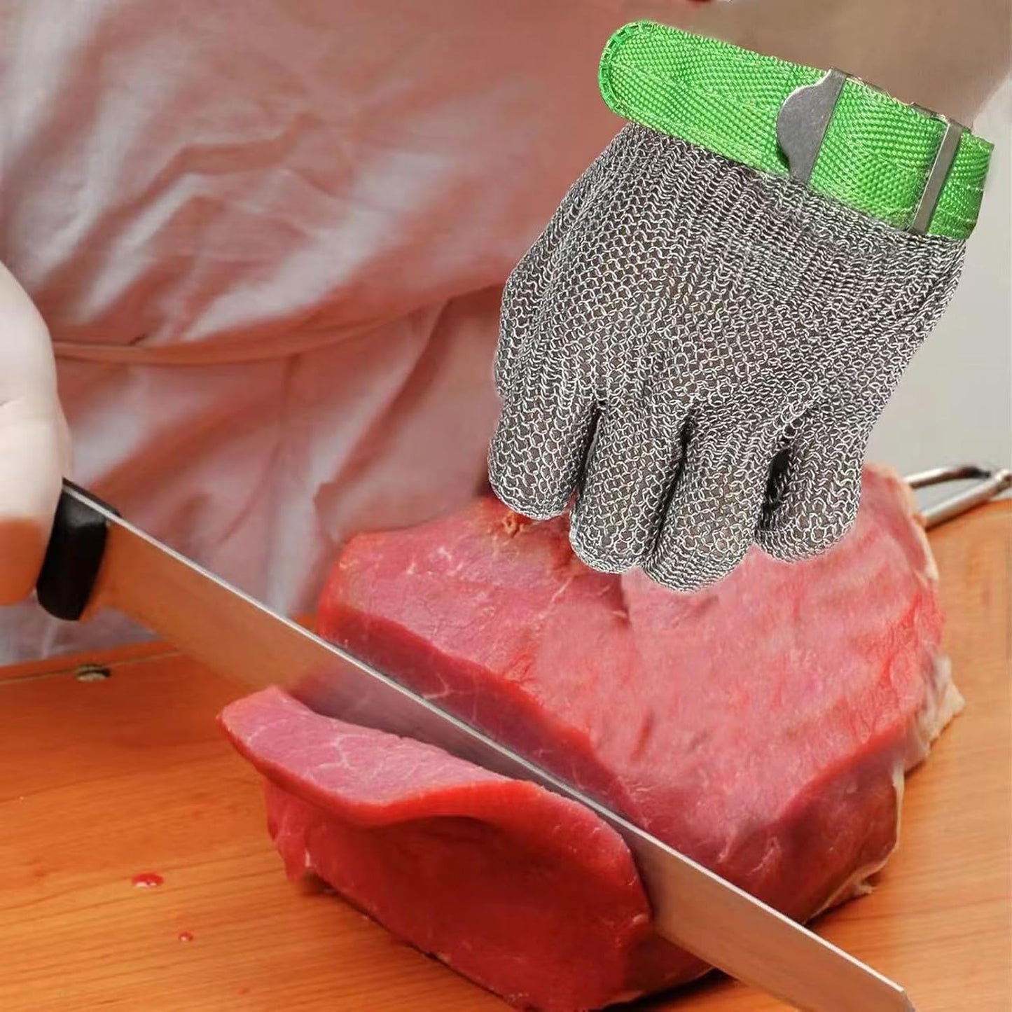 Metal Mesh Gloves - Stainless Steel Mesh Chain Cutting Gloves for Meat and Food Processing