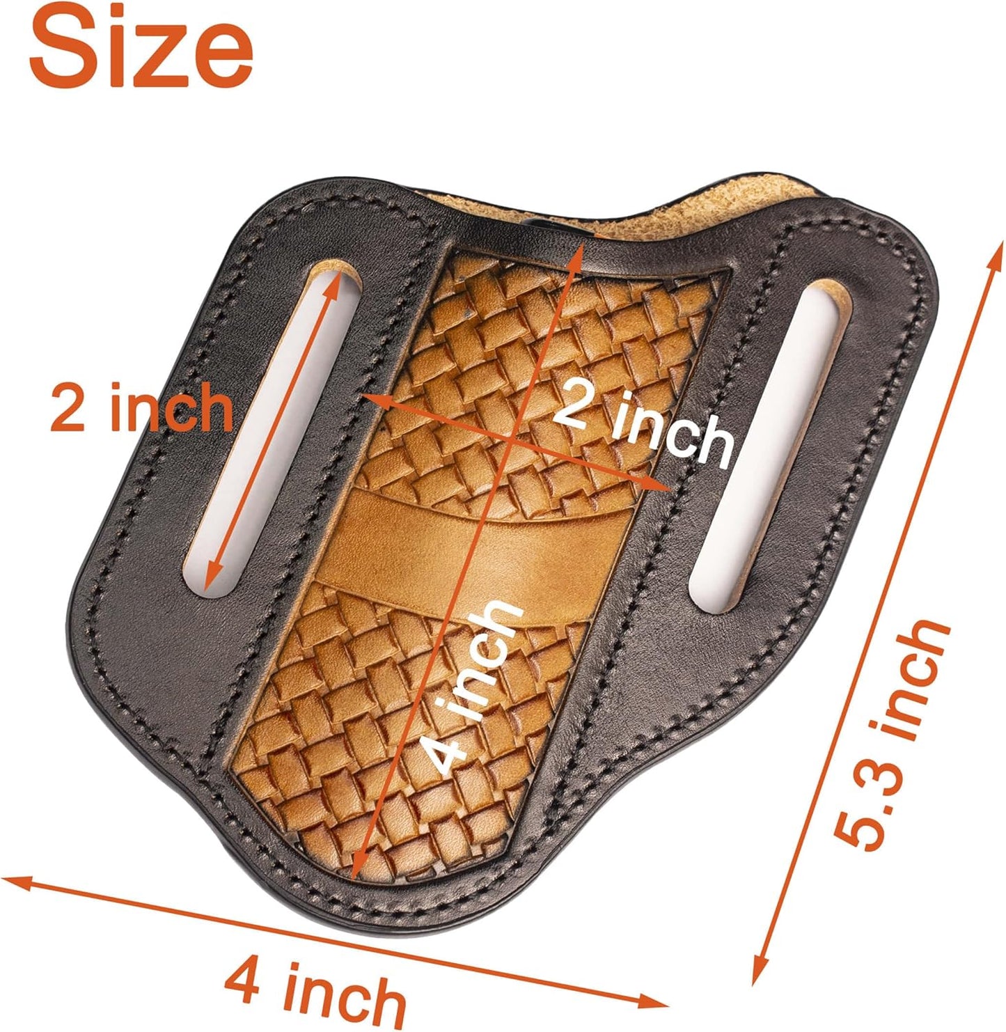 Leather Knife Sheath for Belts,Fits Folding Knife Sheath(Black)