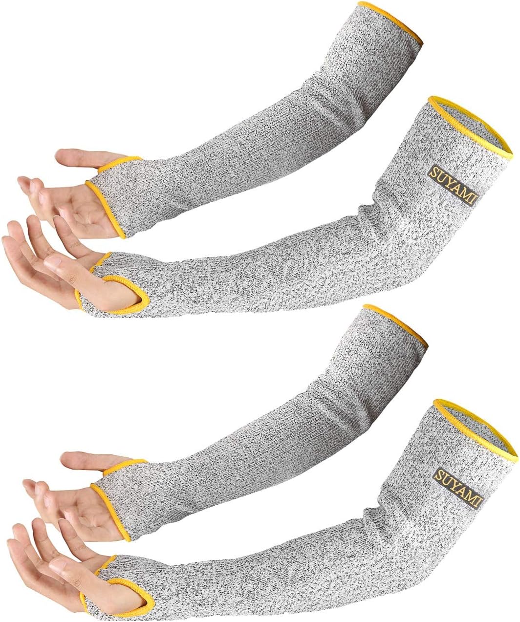 2 Pairs Arm Protection Sleeves, Cut Resistant Sleeves Level 5 Protection, Slash Resistant Safety Arm Guards