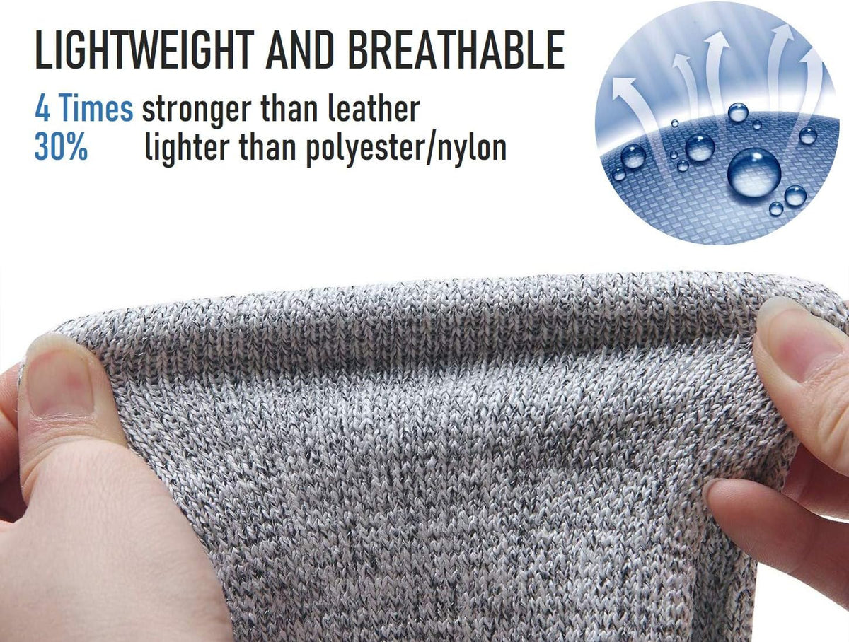 2 Pairs Arm Protection Sleeves, Cut Resistant Sleeves Level 5 Protection, Slash Resistant Safety Arm Guards
