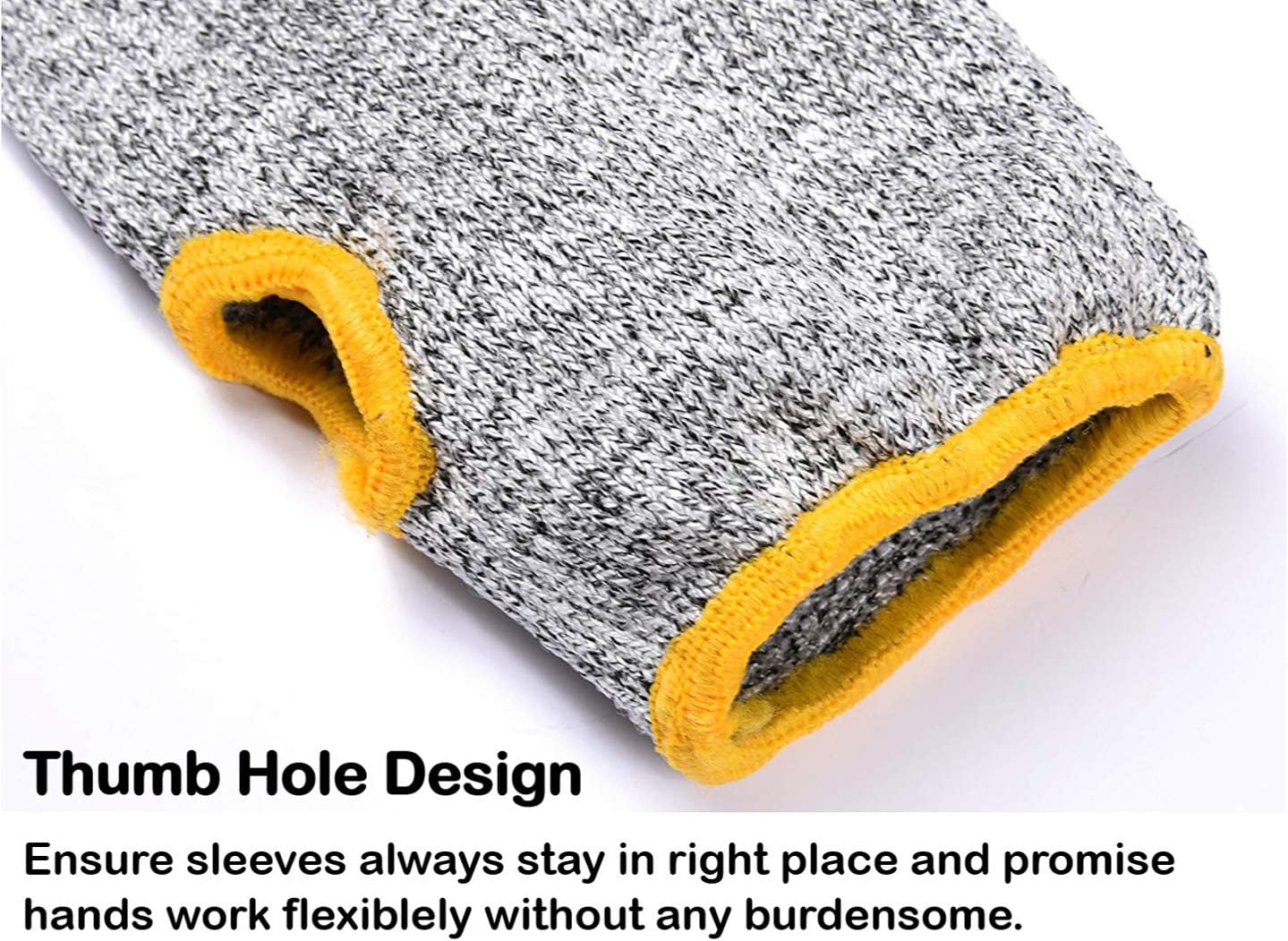 2 Pairs Arm Protection Sleeves, Cut Resistant Sleeves Level 5 Protection, Slash Resistant Safety Arm Guards