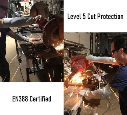 2 Pairs Arm Protection Sleeves, Cut Resistant Sleeves Level 5 Protection, Slash Resistant Safety Arm Guards