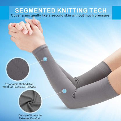 Sun Protection Cooling Arm Sleeves Compression - Tattoo Cover up - Sun Sleeves for Men Women Youth