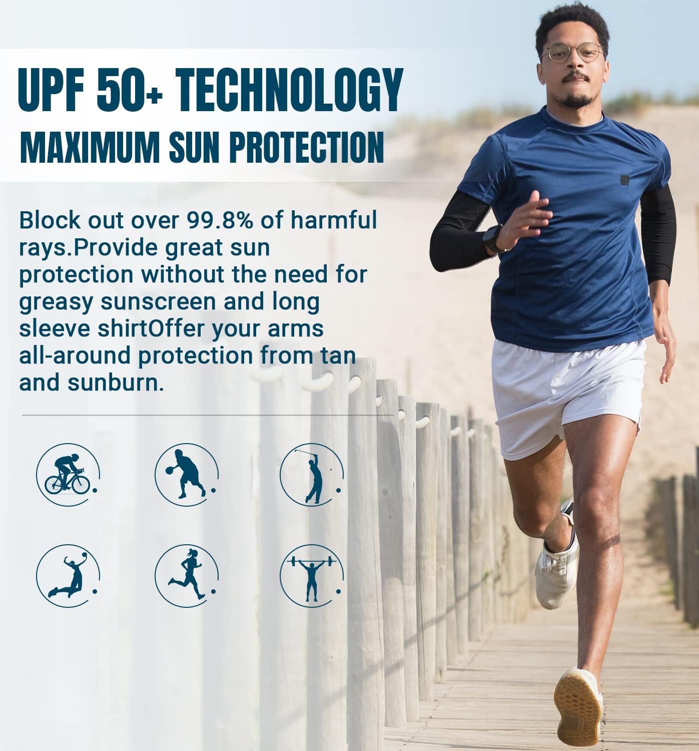 Sun Protection Cooling Arm Sleeves Compression - Tattoo Cover up - Sun Sleeves for Men Women Youth