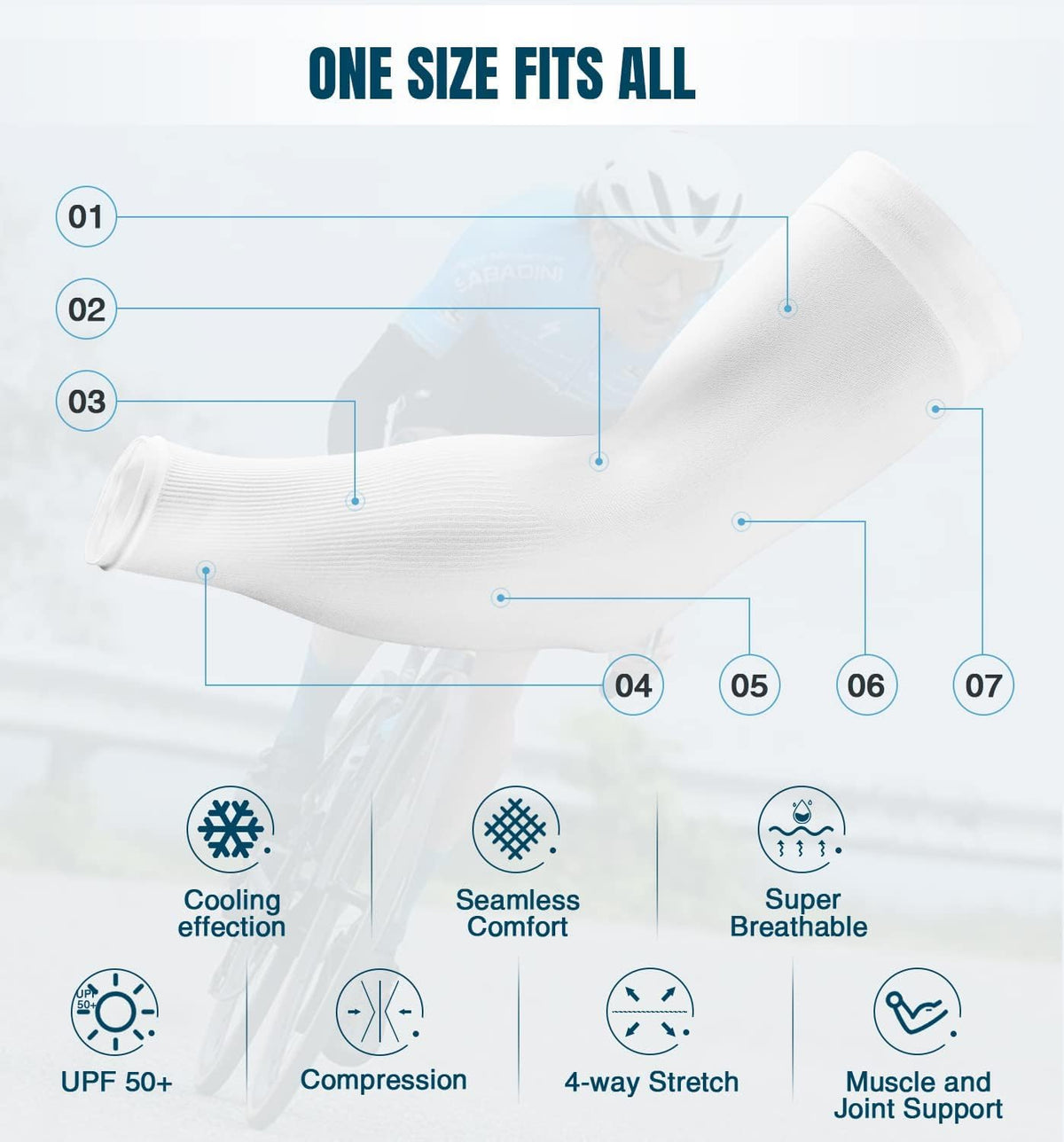 Sun Protection Cooling Arm Sleeves Compression - Tattoo Cover up - Sun Sleeves for Men Women Youth