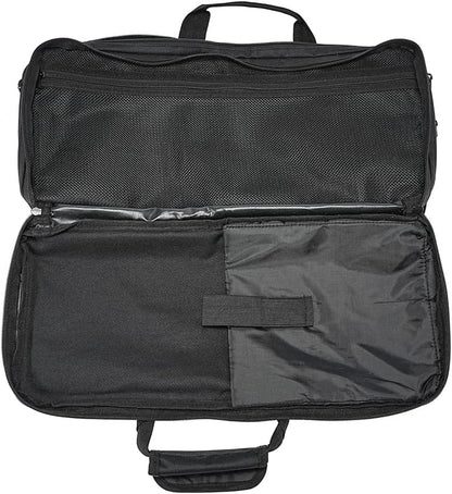 4 Sections - Black - Chef Knife Bag, 20 Knife Slots, 4 Storage Compartments, Professional Culinary Case with Shoulder Strap, Black, Laptop/Tablet Padded Slot - Knives Not Included