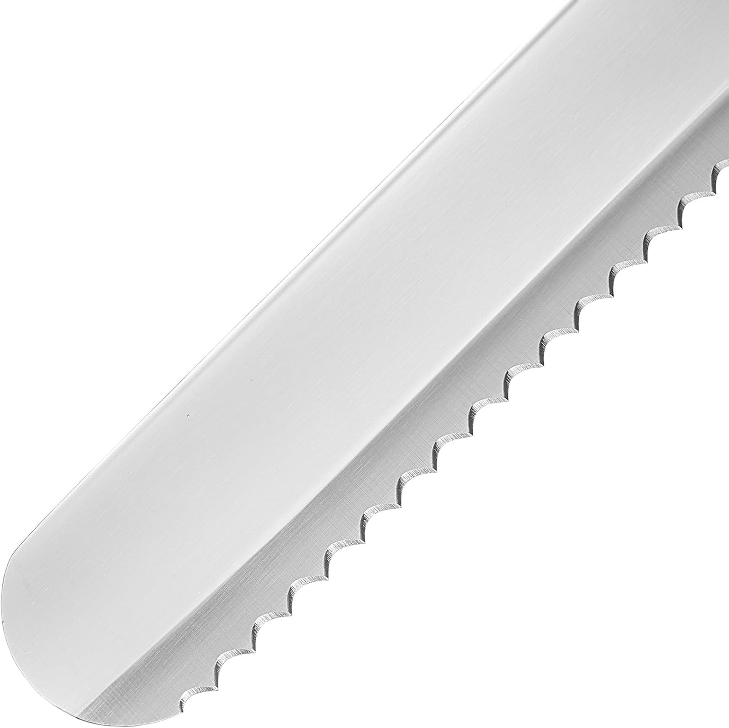 Professional 8-Inch Bread Knife and Cake Slicer with Serrated Edge - Ultra-Sharp Stainless Steel Cutlery