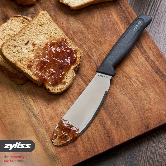 Sandwich Knife & Condiment Spreader - Sandwich Spreader for Butter, Cream Cheese, & Jellies - Ergonomic Stainless Steel Spreading - Butter Spread for Bagels & Toast - Gray 4.7"