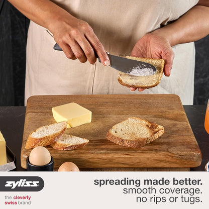 Sandwich Knife & Condiment Spreader - Sandwich Spreader for Butter, Cream Cheese, & Jellies - Ergonomic Stainless Steel Spreading - Butter Spread for Bagels & Toast - Gray 4.7"
