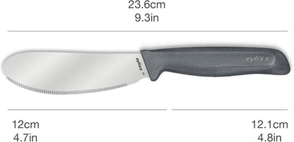 Sandwich Knife & Condiment Spreader - Sandwich Spreader for Butter, Cream Cheese, & Jellies - Ergonomic Stainless Steel Spreading - Butter Spread for Bagels & Toast - Gray 4.7"