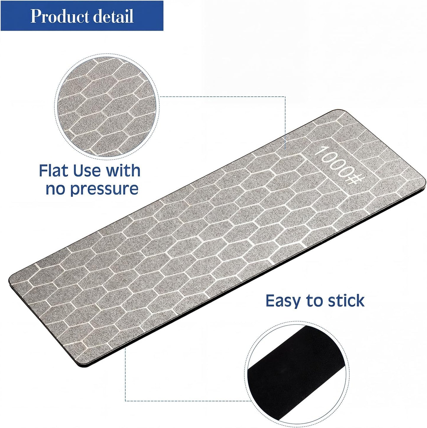 4 Pieces Diamond Sharpening Stone Grit Diamond Plate Honing Stone for Kitchen Sharpening Dull, Blunt or Tired Edges, 5.9 x 2.48 Inches(400/600/1000/1200 Grit)
