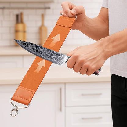 Professional Whetstone Set, Knife Sharpening Stone Kit Dual Grit Whetstone 400/1000 3000/8000 Knife Sharpener with Leather Strop