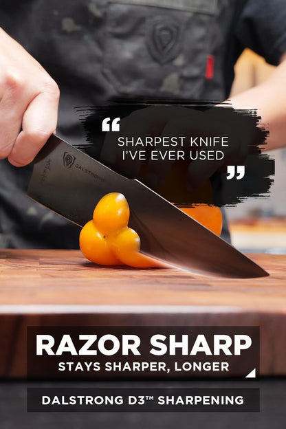 Chef Knife - 8 inch - Spartan Ghost Series - American Forged S35VN Powdered Steel Kitchen Knife - Maple & Red Resin Handle - Razor Sharp Cooking Knife -Sheath Included