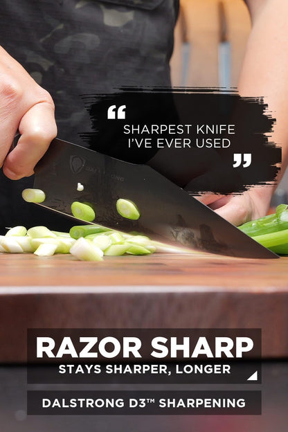 Chef Knife - 8 inch - Spartan Ghost Series - American Forged S35VN Powdered Steel Kitchen Knife - Maple & Red Resin Handle - Razor Sharp Cooking Knife -Sheath Included