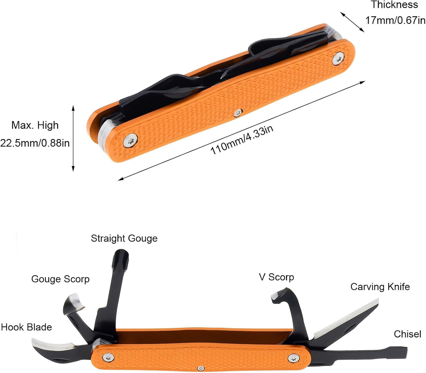 Traditional Folding Whittling Knife with 1.5in Detail Blade, Sawcut Handle, Nickel Silver Bolsters, Multi-Tool Portable Carving Tool Right Handed Carving Knife for Carving Camping EDC Outdoors
