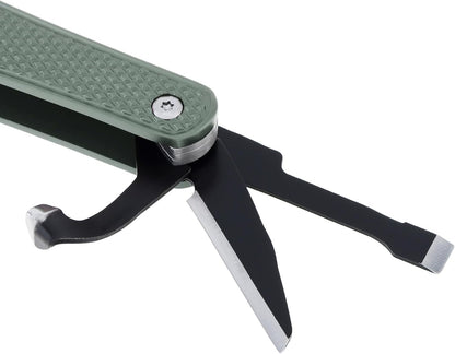 Traditional Folding Whittling Knife with 1.5in Detail Blade, Sawcut Handle, Nickel Silver Bolsters, Multi-Tool Portable Carving Tool Right Handed Carving Knife for Carving Camping EDC Outdoors