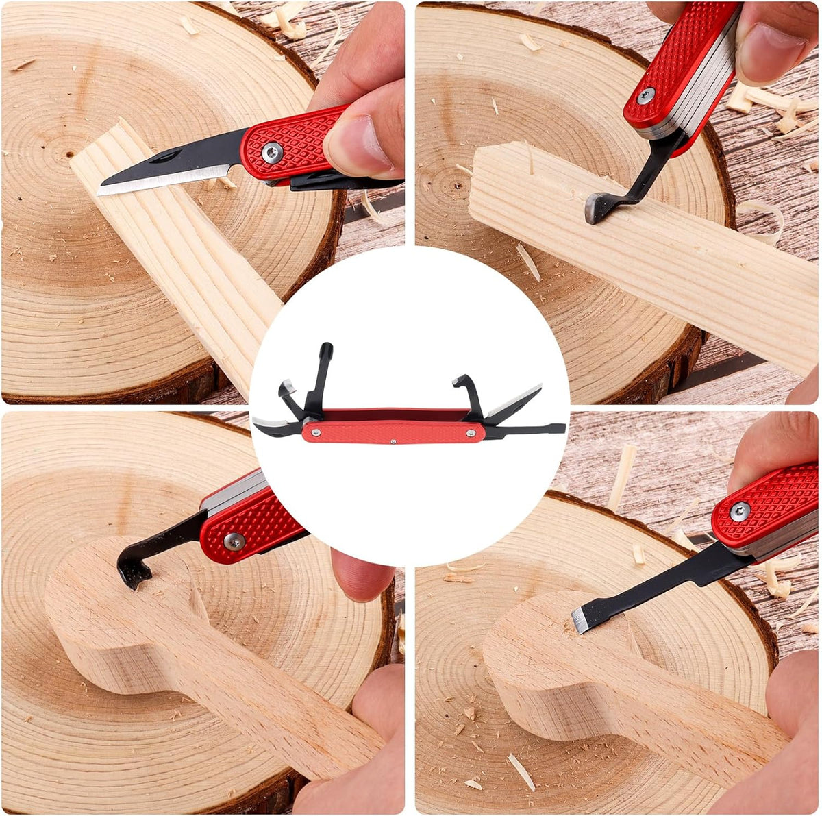 Traditional Folding Whittling Knife with 1.5in Detail Blade, Sawcut Handle, Nickel Silver Bolsters, Multi-Tool Portable Carving Tool Right Handed Carving Knife for Carving Camping EDC Outdoors