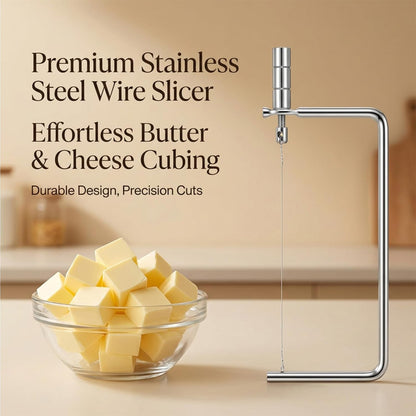 Portable Butter Slice Cheese Slicer Cheese Cutter | Stainless Steel Butter Slicer for Kitchen With 1 Extra Wire