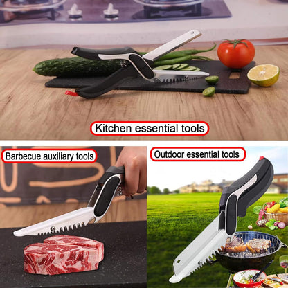 Vegetable Scissors Quick Release/Install Kitchen Shears Cutter for Food,carrot,cucumber,Veggie,Meat,Salad,Barbecue Come Apart Knife Dishwasher Safe