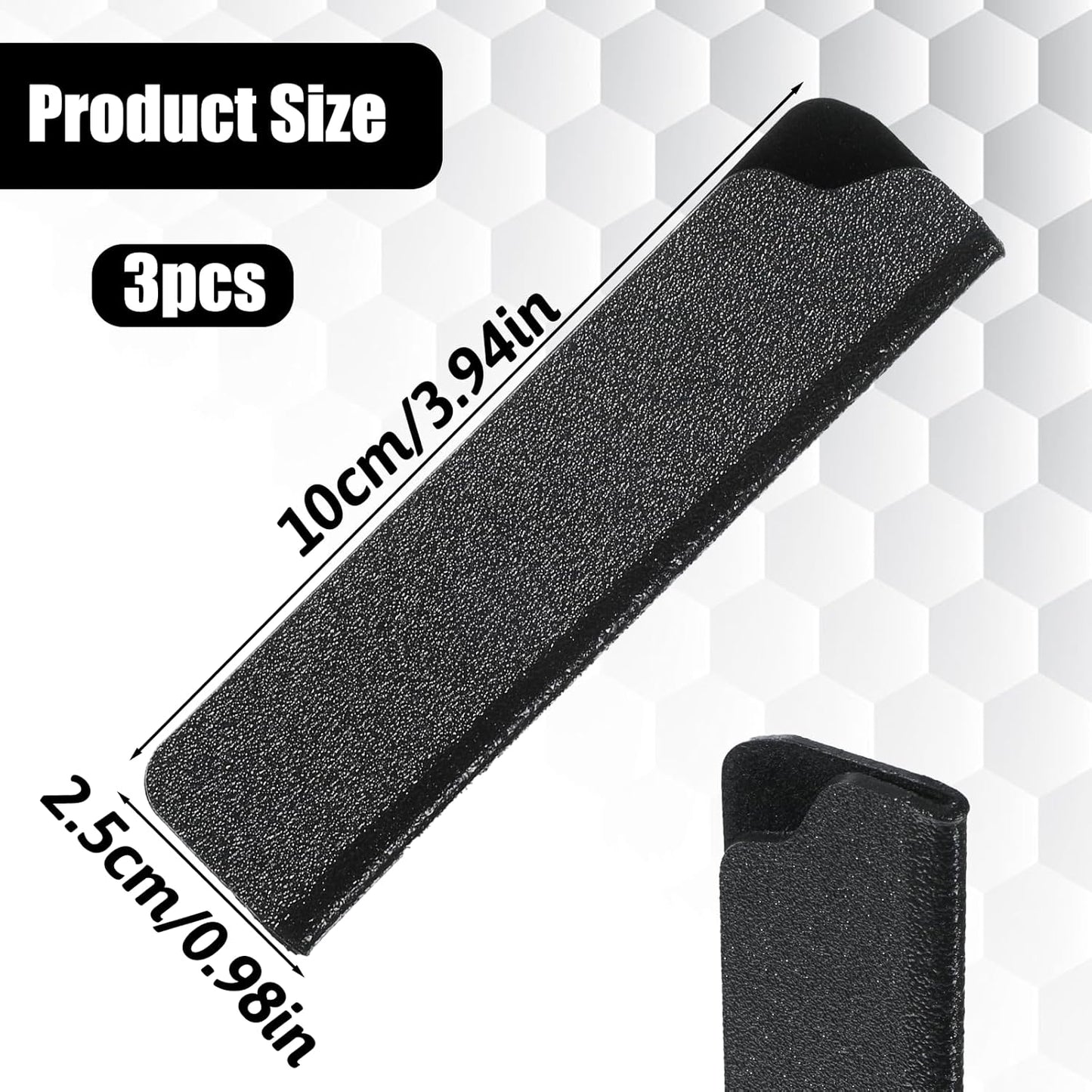 3 PCS Paring Knife Cover 3.5'' Paring Knife Sheath Fruit Knives Edge Guards Plastic Kitchen Blade Sheath Kit Covers with Felt Lining Blade Protectors (Black)