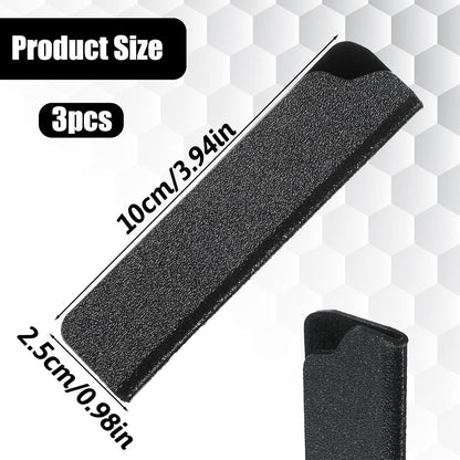 3 PCS Paring Knife Cover 3.5'' Paring Knife Sheath Fruit Knives Edge Guards Plastic Kitchen Blade Sheath Kit Covers with Felt Lining Blade Protectors (Black)