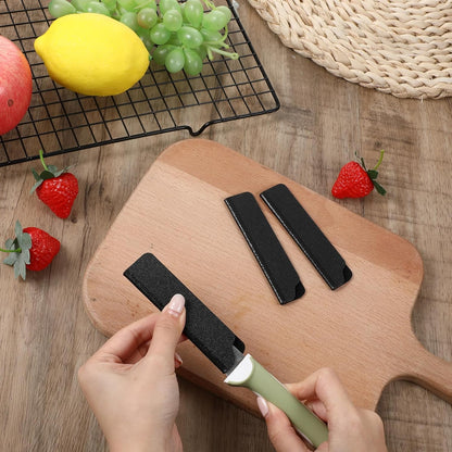 3 PCS Paring Knife Cover 3.5'' Paring Knife Sheath Fruit Knives Edge Guards Plastic Kitchen Blade Sheath Kit Covers with Felt Lining Blade Protectors (Black)