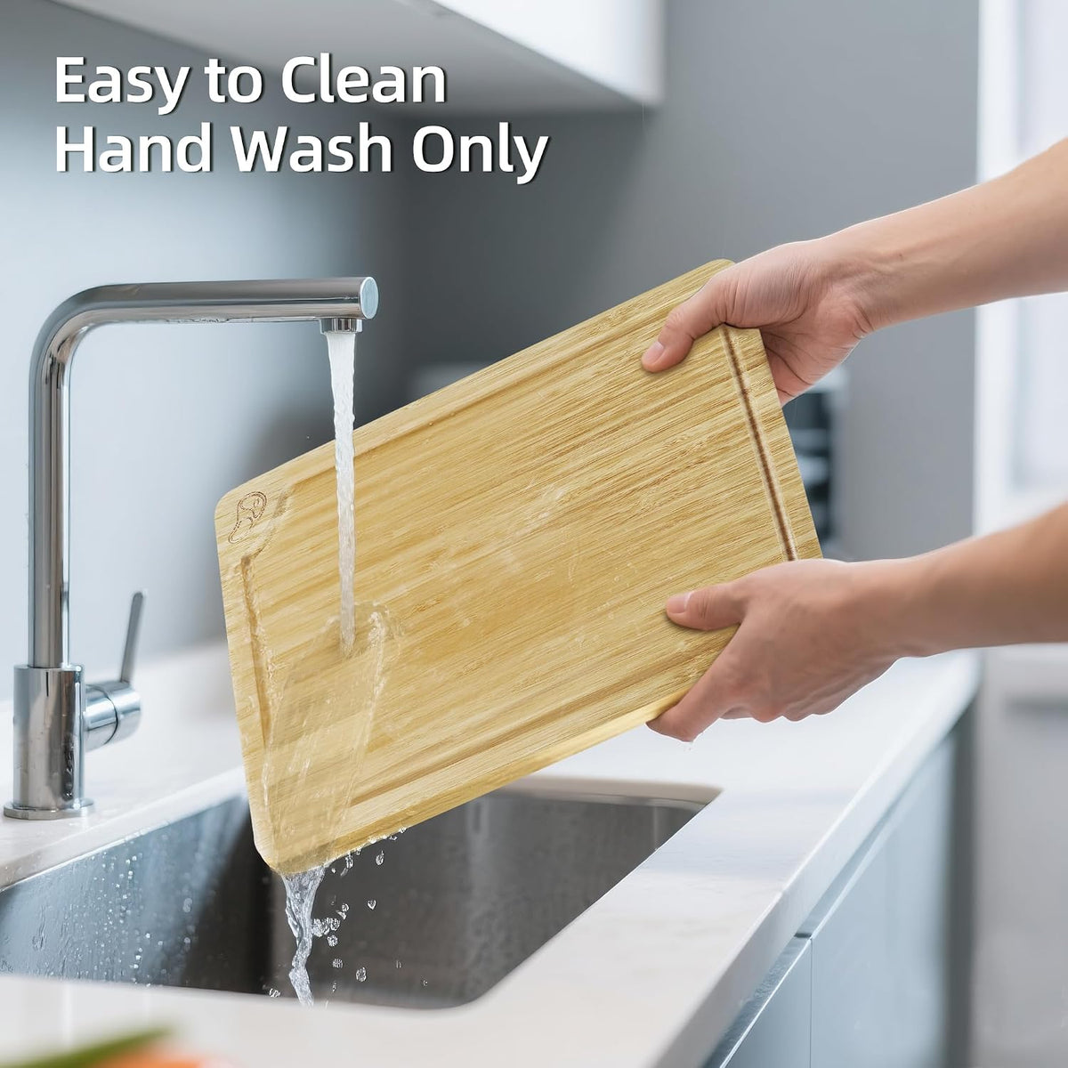 Bamboo Cutting Board Set for Kitchen, 4-Piece Labled Cuttingg Boards