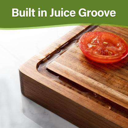 Bamboo Cutting Board Set for Kitchen, 4-Piece Labled Cuttingg Boards