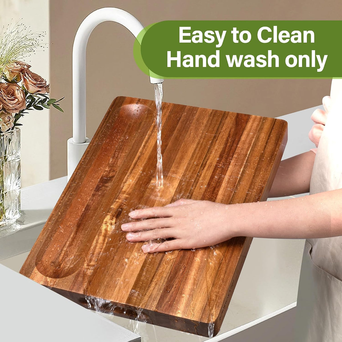 Bamboo Cutting Board Set for Kitchen, 4-Piece Labled Cuttingg Boards