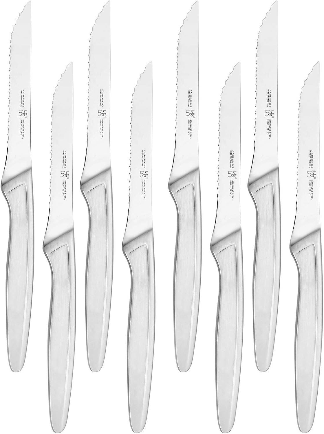 Solution Steak Knife Set of 8, Razor-Sharp, German Engineered | Informed by 100+ Years of Mastery. Dishwasher safe, Effortlessly Slice Through Meats