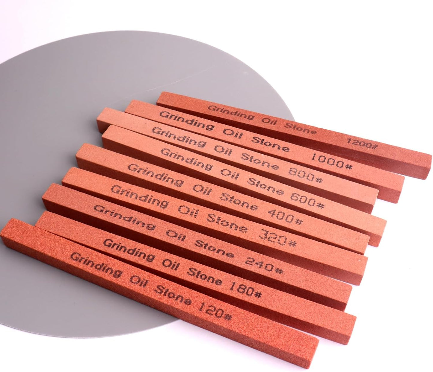 Sharpening Stone Set,8pcs Rectangular Sanding Sticks Knife White Corundum Oil Stone for Knife,Most DIY Bladed&Cutting Tool-120#,180#,240#,320#,600#,800#,1000#,1200#(5.91x0.47x0.47inch)
