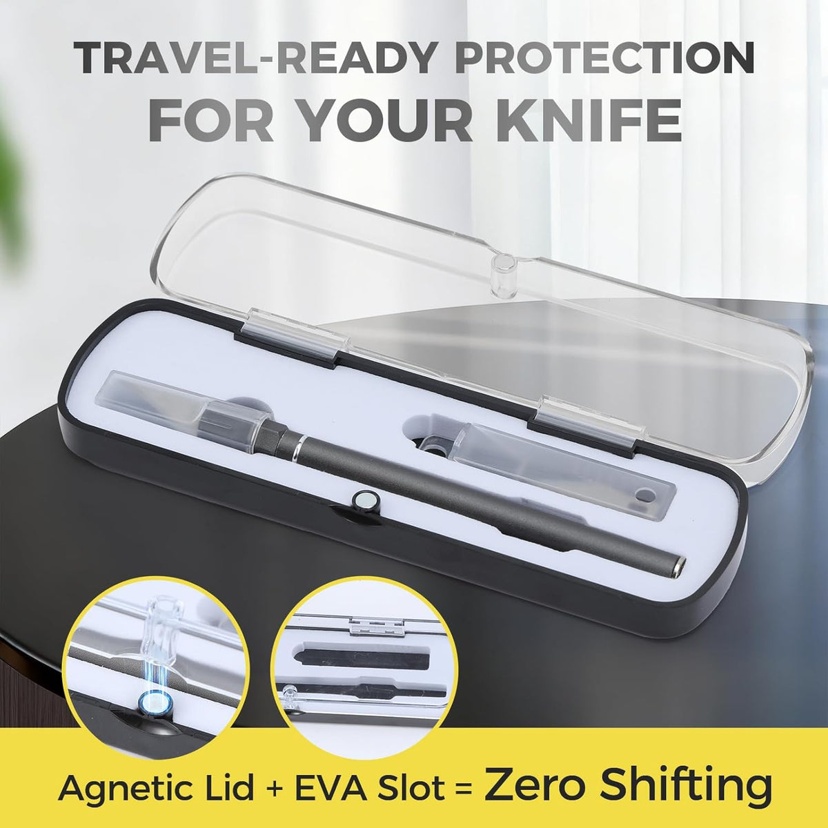 Exacto Knife Set, 12 Pcs Precision Craft Knife Kit with Aluminum Handle (Preloaded Blade), 10 Sharp #11 Hobby Knife Blades, Storage Case – for Paper, Foam, Plastic, Leather, Wood