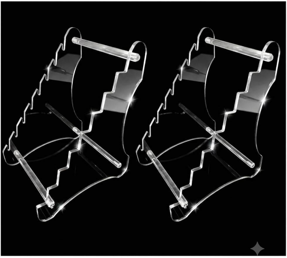 Clear Knife Display Rack Holder 8 Pcs,Thickening,2 Stand