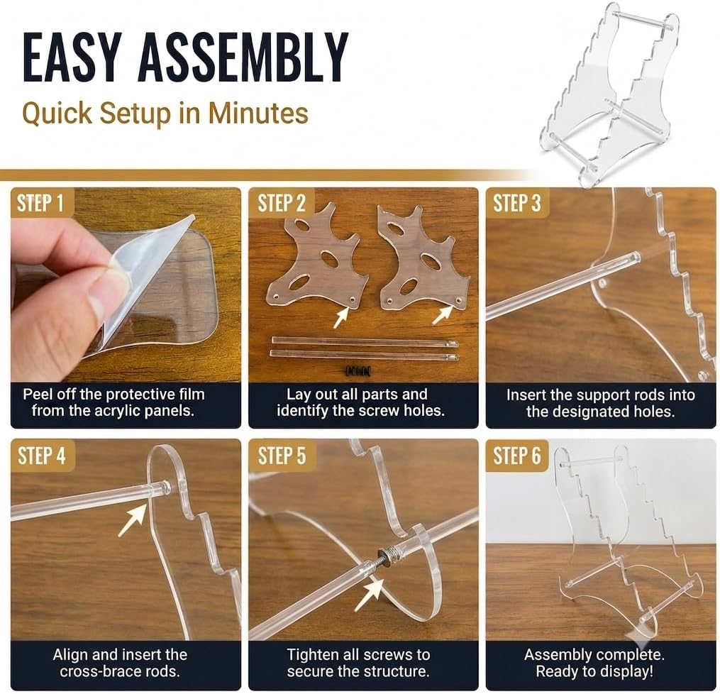 Clear Knife Display Rack Holder 8 Pcs,Thickening,2 Stand