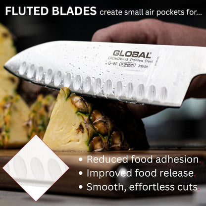 Global 7" Hollow Ground Vegetable Knife