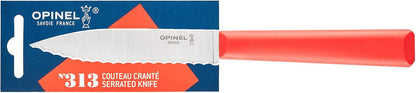 Les Essentials+ No. 313 Serrated Paring Knife, Corrosion Resistant + Dishwasher Safe, Made in France, Blue