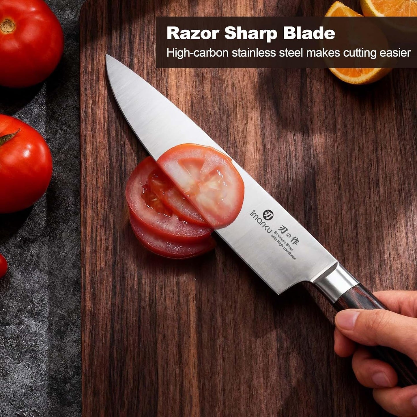 Chef Knife 8 Inch, Professional Kitchen Knife in Japanese HC Steel, Super Sharp Knife With Ergonomic Handle, Cooking Knife With Gift Box, Kitchen Gadgets, Best Gifts for Family and Friends