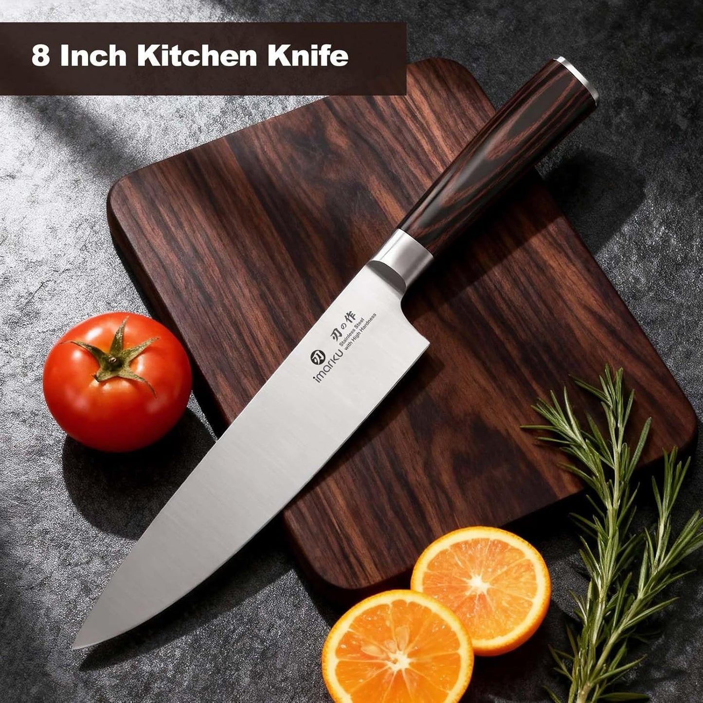 Chef Knife 8 Inch, Professional Kitchen Knife in Japanese HC Steel, Super Sharp Knife With Ergonomic Handle, Cooking Knife With Gift Box, Kitchen Gadgets, Best Gifts for Family and Friends