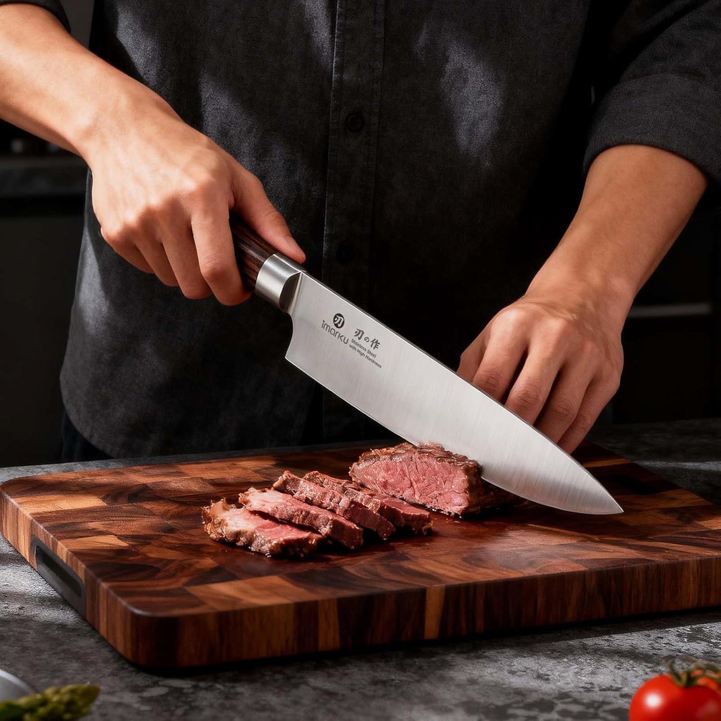 Chef Knife 8 Inch, Professional Kitchen Knife in Japanese HC Steel, Super Sharp Knife With Ergonomic Handle, Cooking Knife With Gift Box, Kitchen Gadgets, Best Gifts for Family and Friends