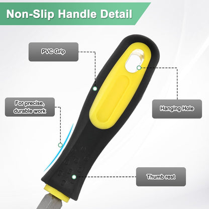 Triangular Metal File 10 Inch, High Carbon Steel Diamond Hand W PVC Grip Handle for Wood/Metal/Ceramic/Glass/Stone/Jewelry/Tile/Model/DIY/Sharpening File