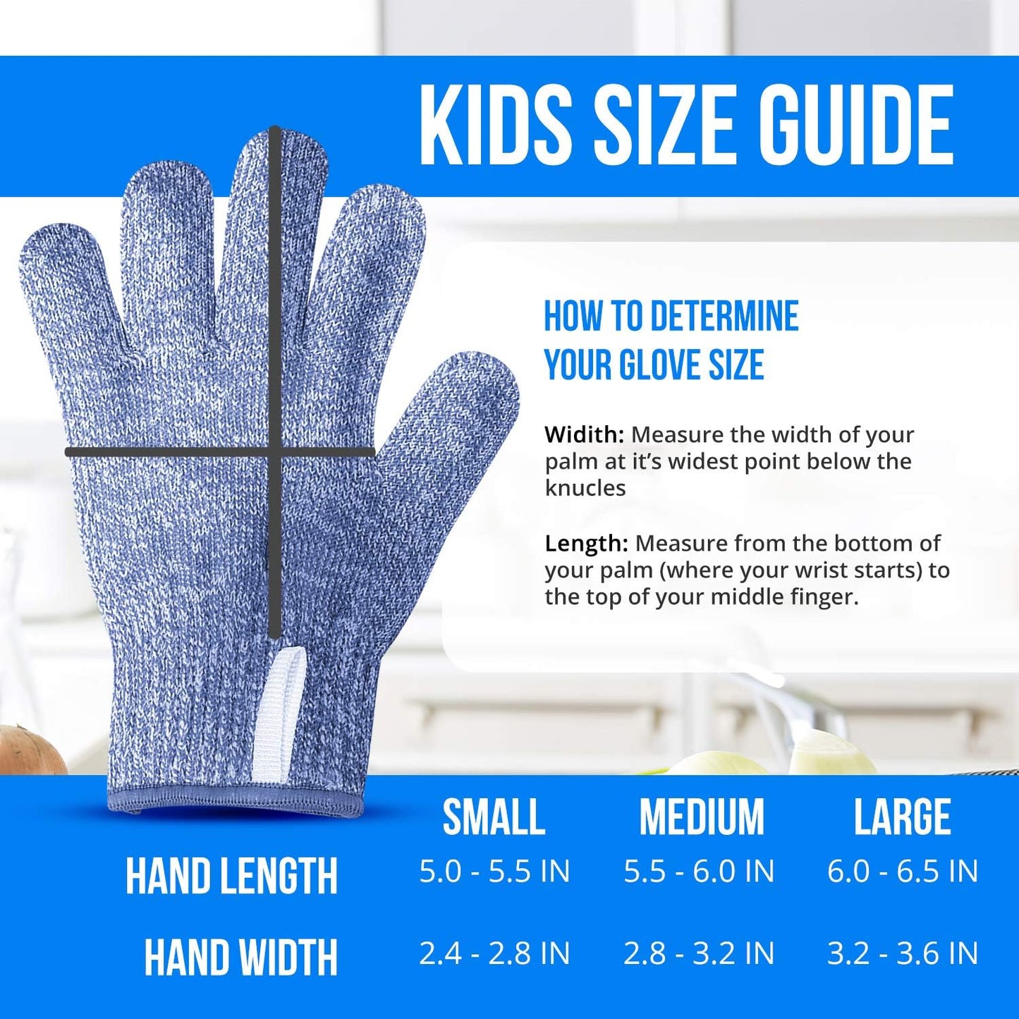 Kids Cut Resistant Gloves | Level 5 Safety for Cooking, Gardening & Whittling | Real Kitchen Protection for Kids