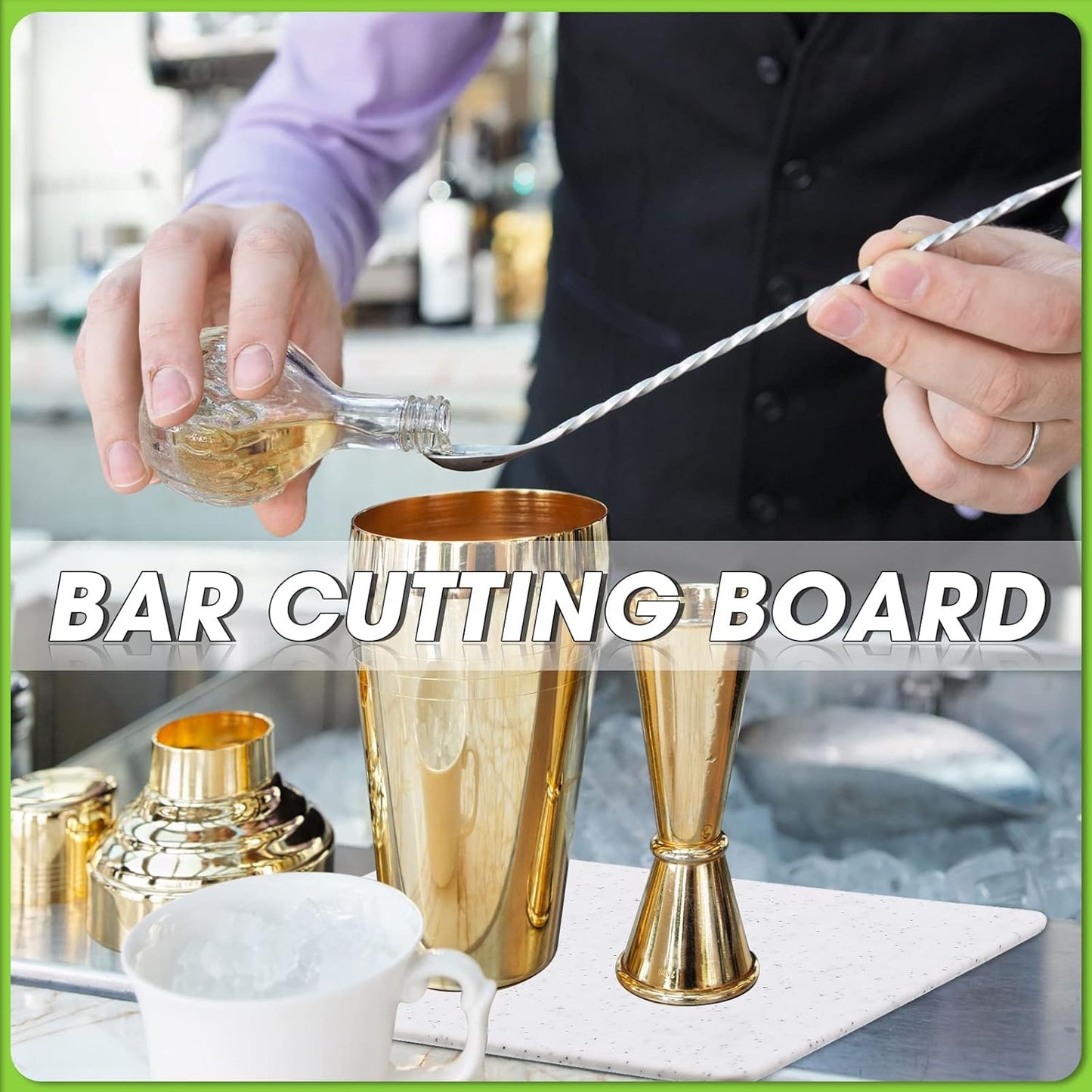 2 Pcs Small Cutting Board for Kitchen Mini Plastic Cutting Board Set Bar Dishwasher Safe Granite Color Food for Camping Food Fruits Prep Vegetables Easy Grip(6" x 10",White)