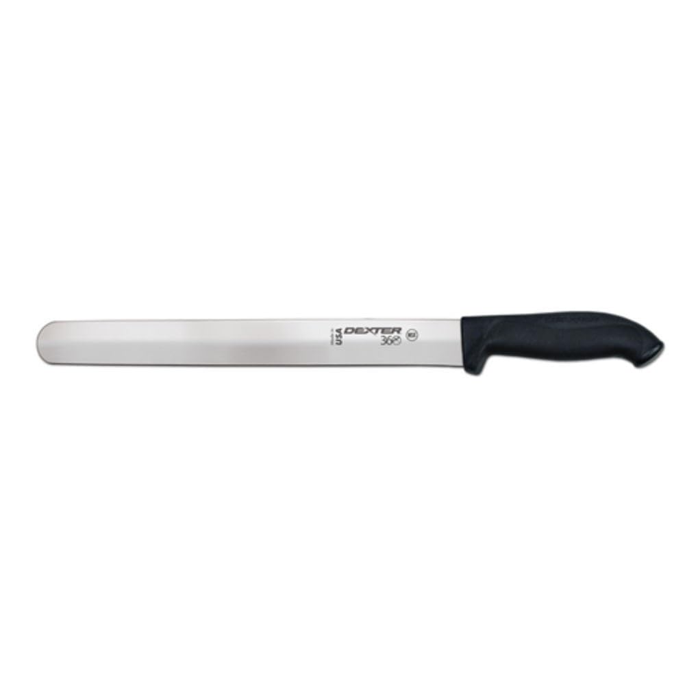 36010 12" Slicer Knife, 360 Series, High-Carbon Stainless Steel Blade, Scalloped Edge for Meat, Bread, and Vegetables, Slip-Resistant Black Handle, Made in USA