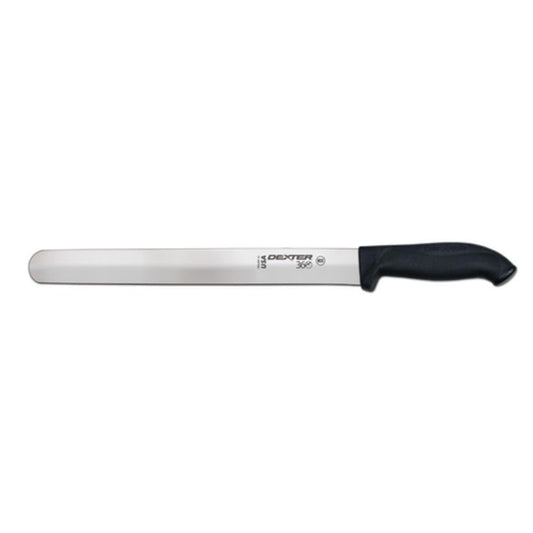 36010 12" Slicer Knife, 360 Series, High-Carbon Stainless Steel Blade, Scalloped Edge for Meat, Bread, and Vegetables, Slip-Resistant Black Handle, Made in USA