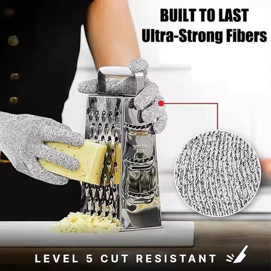 Level 5 Cut Resistant Gloves and Arm & Leg Sleeves Protection Full Set for Men,Women, Food Grade HPPE Protector for Industrial, Gardening, DIY Projects, Kitchen, L
